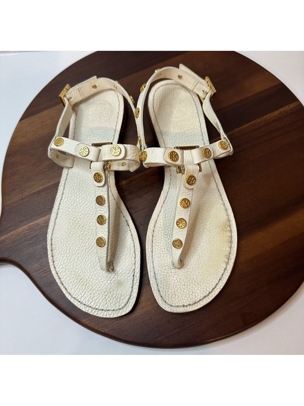Tory Burch Sandals With Gold Accents